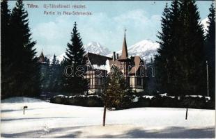 Újtátrafüred, Neu-Schmecks, Novy Smokovec (Magas-Tátra, Vysoké Tatry); villa télen. Cattarino S. utóda Földes Samu kiadása 240. sz. / villa in winter