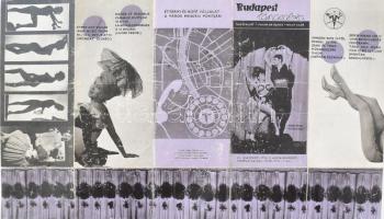 cca 1963 Budapest Táncpalota illusztrált reklám prospektus, szakadással