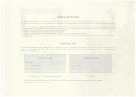 ~1993. "Dunabank Rt. - Szinyei Takarékjegy" 10.000Ft-ról, "MINTA" perforációval ...