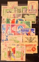 Több ezer darabos magyar és külföldi retro gyufacimke gyűjtemény / tétel 2 db közepes berakóban + do...