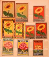 Több ezer darabos magyar és külföldi retro gyufacimke gyűjtemény / tétel 2 db közepes berakóban + do...