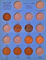 Nagy-Britannia 1902-1918. 1p bronz (20x) "Great Britain Pennies" gyűjtőalbumban, mind külö...