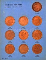 Nagy-Britannia 1902-1918. 1p bronz (20x) "Great Britain Pennies" gyűjtőalbumban, mind külö...