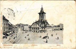 1901 Brassó, Kronstadt, Brasov; Sfatul / Rathaus / town hall / Városház. Hiemesch kiadása, Raidl S. (fa)