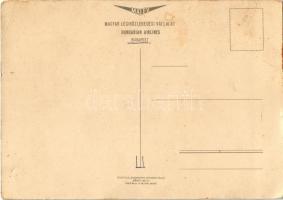 Budapest-Athens-Cairo MALÉV repülőgép járat térképe / Hungarian Airlines map (EB)