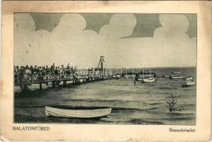 1926 Balatonfüred, strand részlet (kis szakadás / small tear)