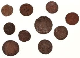 Római Birodalom 10db-os bronz érmetétel a III-IV. századból T:VF,F Roman Empire 10pcs bronze coin lot from the 3rd-4th century C:VF,F.