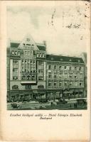 1931 Budapest V. Erzsébet királyné szálloda és kávéház reklámja, Szabó Imre tulajdonos. Egyetem utca 5-7. (EK)