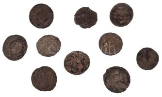 Római Birodalom 10db-os bronz érmetétel a III-IV. századból T:VF,F Roman Empire 10pcs bronze coin lot from the 3rd-4th century C:VF,F