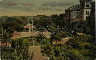 1915 Zombor, Sombor; Erzsébet liget. Lugumerszky P. Szvetozár kiadása / park