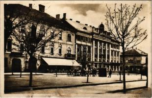 1929 Gyöngyös, Fő tér, Hungária szálloda, Café Korzó kávéház (fl)