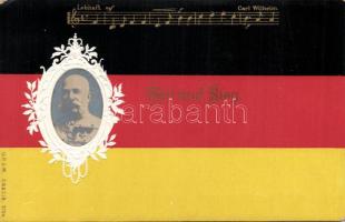 German flag with Franz Joseph, propaganda Emb. (EK)