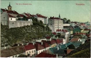 1910 Veszprém, Vár és a Hosszú utca. Pósa Endre kiadása (EB)