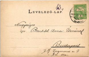 1910 Veszprém, A püspöki jószágkormányzóság épülete. Krausz A. fia kiadása (EK)