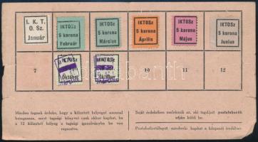 1919 Szmodics László főhadnagy részére szóló 2 db tagsági jegy és igazolvány (Tartalékos és Népfelke...