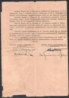 1944 Lovagias ügy jegyzőkönyve, Szmodics László t. főhadnagy és dr. Mokcsay Sándor t. hadnagy között...