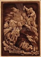 1948 Jó Szerencsét! A munka hősei - Magyar szocreál bányász propaganda / Hungarian Socialist propaganda, miners (EK)