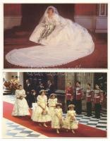 17 db MODERN motívum képeslap: Diána walesi hercegné / 17 modern motive postcards: Lady Diana, Princ...