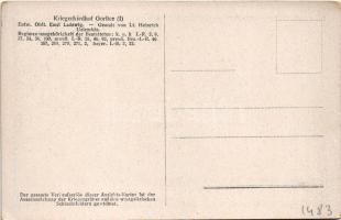 Kriegerfriedhof Gorlice. Kaiser Karl I. Komitee für die Kriegsgräber-Fürsorge in Österreich / WWI Au...