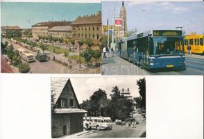 8 db MODERN motívum képeslap: autóbuszok / 8 modern motive postcards: autobuses