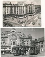 12 db MODERN motívum képeslap: magyarországi villamosok, trolibusok / 12 modern motive postcards: tr...