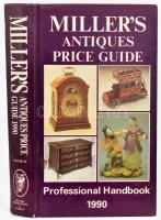 Miller&#039;s Antiques Price Guide. 1990 (Volume XI.) Compiled and edited by Judith and Martin Miller. [Cranbrook], 1990, Miller Publications. Angol nyelven. Gazdag, izgalmas képanyaggal illusztrált. Kiadói kartonált papírkötés, kissé kopott, kissé sérült gerinccel.