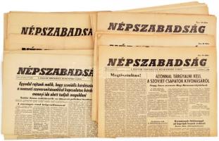 1956 Népszabadság I. évfolyamának 22 db száma (a 2. számtól kezdődően), vegyes állapotban