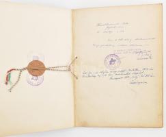 1949 Feiszthammel Béla fogtechnikus pénztárkönyve, 34 oldalnyi bejegyzéssel, 1949. január-december