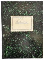 1949 Feiszthammel Béla fogtechnikus pénztárkönyve, 34 oldalnyi bejegyzéssel, 1949. január-december