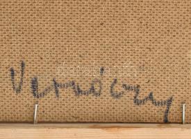 Hadházy Molnár Attila (1962-): Lány virágokkal. Olaj, farost, jelezve jobbra lent. Dekoratív fakeret...