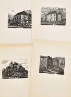 1976 A kuruc szabadságharc tizenkét nevezetes vára, Imre Lajos fametszetei, 1+12 t. Klisé, papír, la...