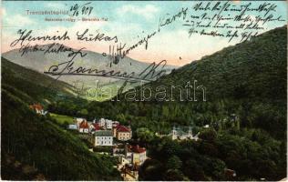 1908 Trencsénteplic, Trencianske Teplice; Baracska-völgy. Wertheim Zsigmond kiadása / Baracska-Tal / valley (EK)