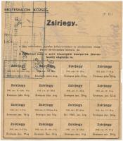 1943. &quot;Hegyeshalom község zsírjegy&quot; bélyegzéssel T:III