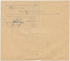 1943. "Hegyeshalom község zsírjegy" bélyegzéssel T:III