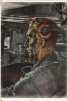 1944 Unsere Panzerwaffe, Panzer-Fahrer / WWII German tank driver,  s: W. Willrich (small tear)