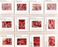 Vatikán, Pompeii, Szicília látványosságai, 3 csomag Kodak diapozitív, össz. 156 db képpel