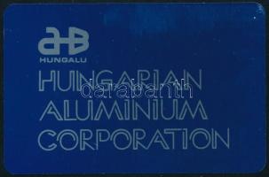 1982 HUNGALU Hungarian Aluminium Corporation fém kártyanaptár, jó állapotban