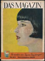 1929 Das Magazin c. német erotikus magazin 63. száma. Borítón kis gyűrődéssel