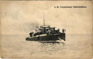 1909 SMS Scharfschütze osztrák-magyar Huszár-osztályú romboló / K.u.K. Kriegsmarine S.M. Torpedoboot Scharfschütze / Austro-HUngarian Navy destroyer. G. Fano Pola 1908-09. 22. (fl)