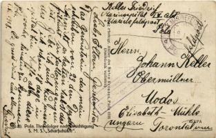 Thronfolger nach Besichtigung SMS Scharfschütze. K.u.K. Kriegsmarine / IV. Károly látogatása a polai...