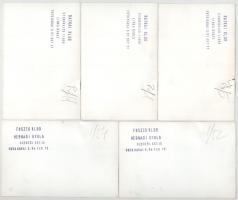 1991 Rátkai Klub, Gyurkovics Tibor költő (3 db) + 1994 Fészek Klub, Hernádi Gyula szerzői estje (2 d...