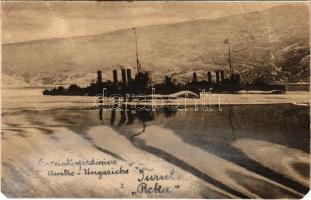 SMS TURUL és REKA Osztrák-Magyar Monarchia rombolója télen / K.u.K. Kriegsmarine / Austro-Hungarian Navy destroyers in winter (non PC) (Rb)