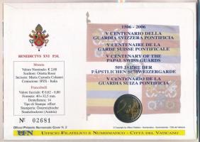 Vatikán 2006. 2E "A pápai svájci gárda 500. évfordulója" forgalomba nem került emlékérme f...
