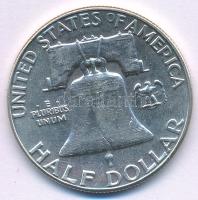 Amerikai Egyesült Államok 1963. 1/2$ Ag "Franklin" T:AU
USA 1963. 1/2 Dollar Ag "Fra...