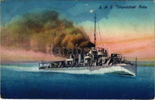 1917 SMS RÉKA, a K.u.K. haditengerészet Huszár-osztályú rombolója / K.u.K. Kriegsmarine SM Torpedoboot Réka. C. Fano Pola 1915/16. 38. + &quot;K.u.k. Marinefeldpostamt&quot; (EK)