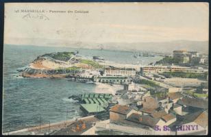 1906 Képeslap Franciaországból Fiumébe "S.S. ZRINYI" bélyegzéssel