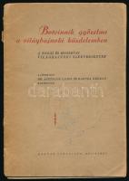 Botvinnik győzelme a világbajnoki küzdelemben. A hágai és moszkvai világbajnoki sakkversenyek. A játszmákat Dr. Asztalos Lajos és Barcza Gedeon elemezték. [Kecskemét, 1949],Magyar Sakkvilág, 87+1 p. Kiadói papírkötés, foltos borítóval, sérült, szétvált gerinccel, foltos lapélekkel.