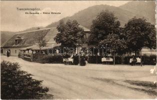 Trencsénteplic, Trencianske Teplice; Kis Baracska, Politzer Sándor vendéglője, étterem. Wertheim Zsigmond kiadása / Kleine Baracska / restaurant (felületi sérülés / surface damage)