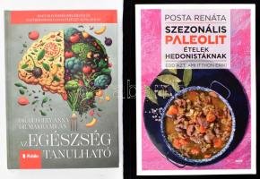 2 db egészség-étkezés (paleo) témájú könyv: Gergely Anna - Makra Milán: Az egészség tanulható. Igazolt módszerek szervezetünk öngyógyító képességének fejlesztésére. Hédervár, 2023, Publio. Kiadói kartonált papírkötés. + Posta Renáta: Szezonális paleolit ételek hedonistáknak. Edd azt, amit itthon érik! Bp., 2015, Jaffa. Kiadói papírkötés.