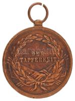 1914. "Ferenc József Bronz Vitézségi Érem" bronz kitüntetés mellszalag nélkül. Szign.: Tau...